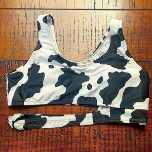 Shein Cow Print Bikini Top Size S​